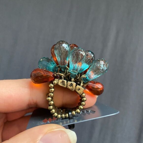 NWT Playful Large Bead Ring - Stretchy Band - Dots - Picture 5 of 5